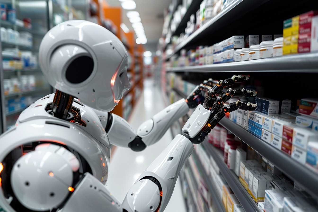 Comment les robots sont-ils utilisés dans la pharmacie pour optimiser le travail ?